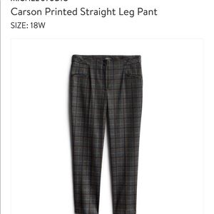 Michel Studio Collection plus size 18W plaid slack